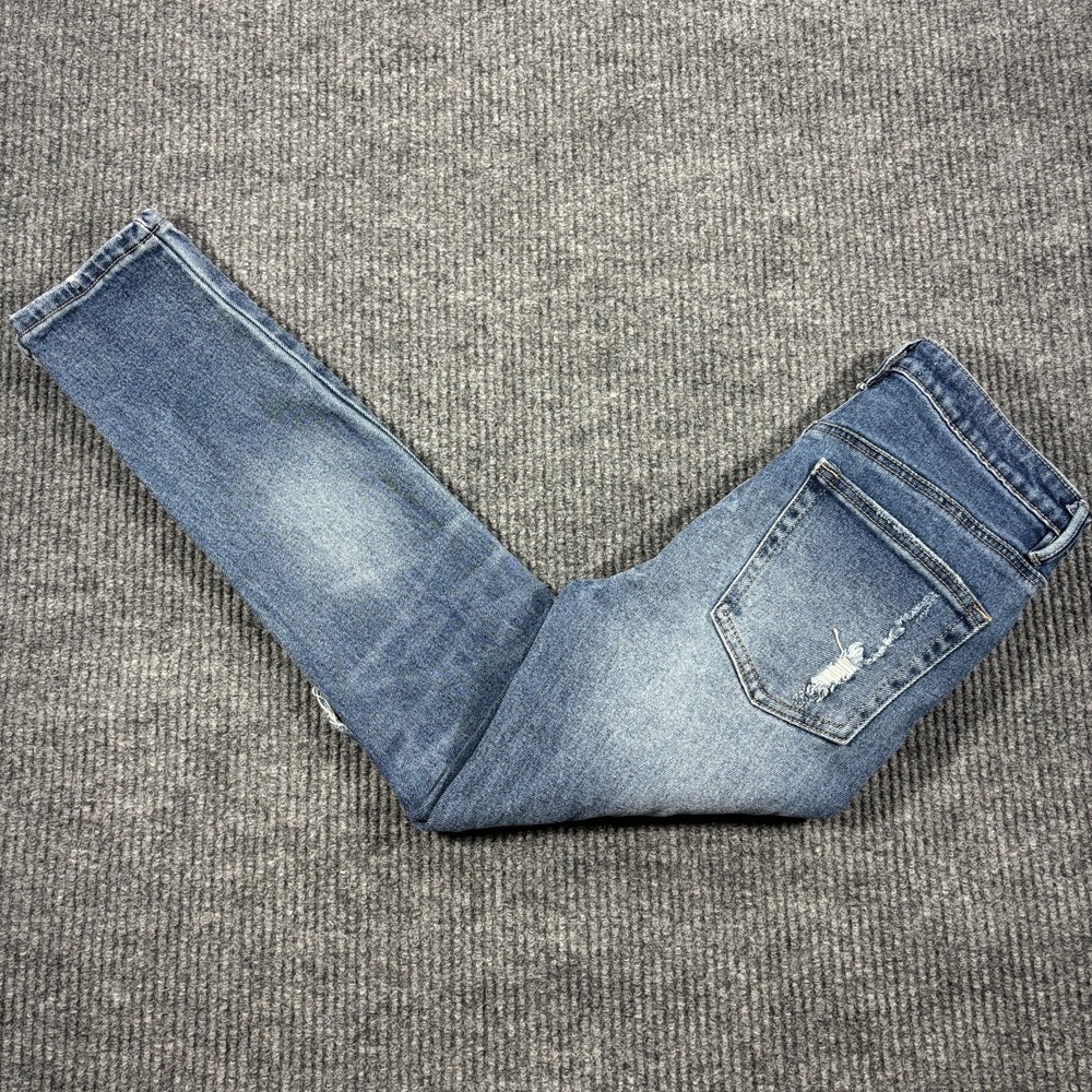Vintage Almost Famous Distressed Skinny Fit Jeans Women 3 Blue Stretch Comfort